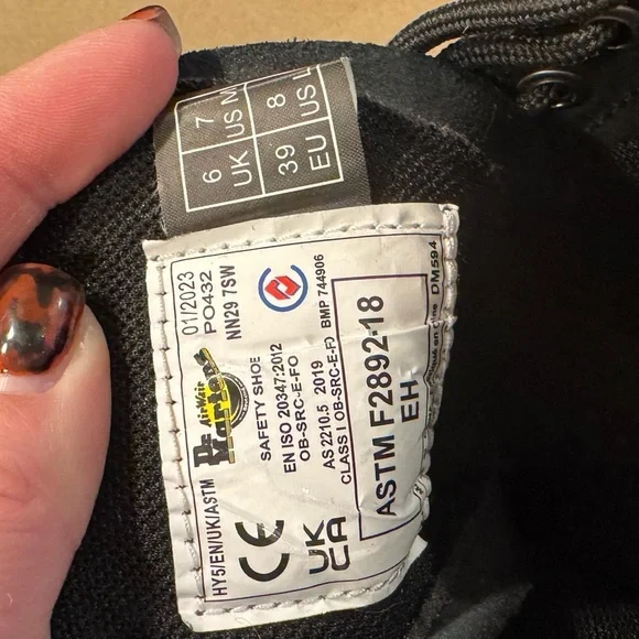 Dr. Martens 1460 Originals 8-Eye, Unisex, Soft Toe, Slip Resistant, 6 Inch Boot - Picture 6 of 7